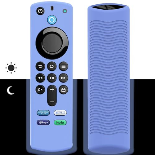 Silicone Custodia Remota per telecomando Fire TV Stick 4K /Alexa Telecomando vocale (3rd Gen)/Alexa Voice Remote 3a Generazione Guscio Protettiva,Antiscivolo Cover Copertura