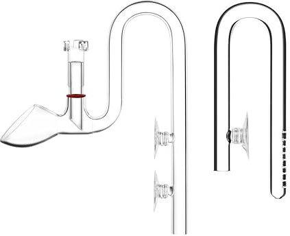 JARDLI Mini Skimmer Lily Pipe Outflow and Inflow Kit for Nano Planted Tanks (13mm for 1/2'' i.d. (12/16mm) tubing)