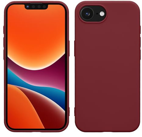kwmobile Custodia Compatibile con Apple iPhone 16e Cover - Back Case per Smartphone in Silicone TPU - Protezione Gommata - viola bordeaux