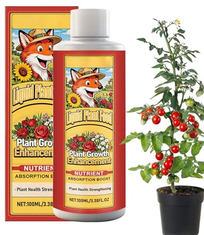 Fertilizzante Liquido 100ml - Nutrimento Per Piante Con Formula Bilanciata Per Radici Forti E Crescita Sana | Cibo Per Fiori, Bonsai, Ortaggi, Piante Verdi E Da Frutto, Per Giardino, Vasi E Coltivazio