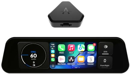 S3XY Dash per Tesla (display Head-up, CarPlay, Android Auto) (Comandante, Model Y Juniper) Display QLED 9,6 Touch Antiriflesso Layout Personalizzabile Widget USB-C Supporto Smartphone Magnetico