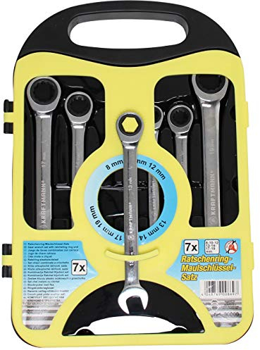 BGS Diy 30000 | Ratschenring-Maulschlüssel-Satz | SW 8 - 19 mm | 7-tlg.