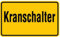 LEMAX® Hinweisschild, Kranschalter, 120x200mm Alu geprägt 200x120mm