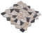 Mosaico Piastrelle Marmo pietra naturale beige nero di rottura ciot