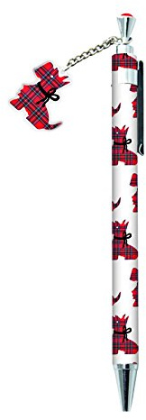 Eurostick Scottish Saltire Royal Stewart Tartan Slim Bubble Ballpoint Pen (Tartan Scottie Dog)