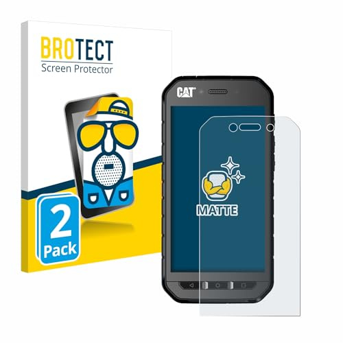 BROTECT Schutzfolie für Caterpillar Cat S41 | 2 Stück Entspiegelnder Displayschutz Made in Germany Matte Displayschutz-Folie Anti-Reflex Anti-Fingerprint Einfache Montage