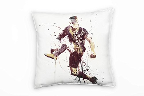 Paul Sinus Art Franck Ribery Deko Kissen mit Füllung 40x40cm für Couch Sofa Lounge Zierkissen - Dekoration zum Wohlfühlen