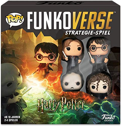 Funko Games Funko Harry Potter 100 Funkoverse - (4 Characters Pack) Board Game, German Version, Multi Color - Light Strategy Board Game for Children & Adults (Ages 10+) - 2-4 Players