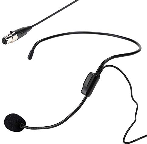 ASHATA Head-mounted Microphone, Mini XLR 3 Pins Headset Microphone MIC for Voice Amplifier Amp Loudspeaker, Fitness Instructor, Yoga, etc