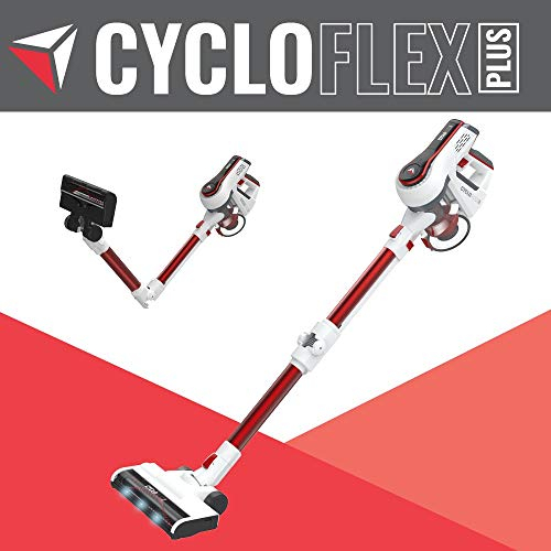 Aspirateur à main CycloFlex Plus | Aspirateur portable à batterie rechargeable | Aspirateur sans fil avec 3 accessoires et sac