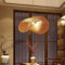 GHY E27 Lustre De Tissage Vintage Bambou Naturel Luminaire Suspendu Main en Bambou Osier Rotin Lampe Plafonnier Suspension Réglable Restaurant Bar Hôtel Chambre À Coucher Salon Plafond Lustres,50cm