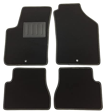 ASC Tappetini Auto Compatibili con Kia Picanto I Serie 2004-2011, Moquette, Bordo Antiscivolo, Battitacco in Gomma