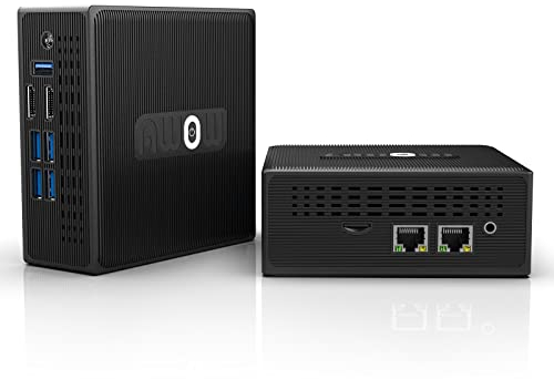 AWOW Mini PC Celeron Quad-Core J4105, 8 GB RAM 128 GB ROM, Micro PC, Gigabit Ethernet, Dual 2.4 G & 5 G WiFi, BT4.2, Mini Desktop Computer for Business, Home, School