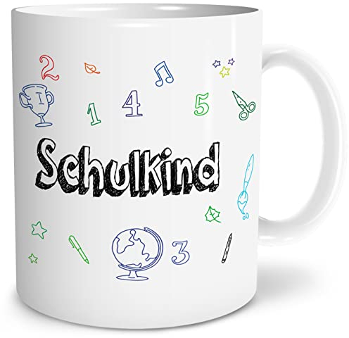 OWLBOOK® Geschenke für Kinder Tasse mit Spruch für Kinder zur Einschulung Schulkind Baby Junge Mädchen Keramik 300 ml