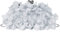 Milya Damen Clutch Blumen Elegante Brauttasche Hochzeit Party Kleidertasche Abendtasche Handtasche mit Kette Kiss Lock, Silber