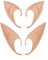 SAGEPL Elfenohren Spitzohren Latex Elf Ears Halloween Ohren-Latex Ohren Spitzohren für Erwachsene Cosplay (Skin Color)