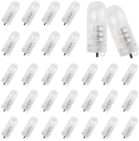 Yizhet Luci a palloncino, 30 luci a LED di carta, a batteria, con interruttore, per lanterne di carta, palloncini, Halloween, Natale, matrimoni, compleanni (bianco freddo)