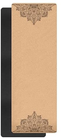 SANDFELD Yogamatte Kork mit Tragegurt rutschfest Om Fitnessmatte für Yoga Pilates Meditation Fitness Gymnastik Training Yogamat