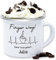 Emaille Blechtasse - Kollegen - Finger weg diese Tasse gehört | Spruch Arbeit | Arbeitstasse lustig Tasse Arbeit | Sprüche Tasse lustig Arbeit - 300 ml - Weiß Silber - kollegin lieblingskollege