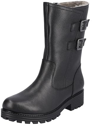 Remonte Damen D0W76 Halblange Stiefel, Schwarz/Schwarz / 01, 37 EU