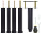 Pied de Lit 20 cm à Visser, Pied Sommier à Lattes Universel, Reglable en Hauteur, Metal, Carré + Rond, Boulons M8, pour le Cadre Métallique d’un Sommier Adulte, Noir, Lot de 5 (4 Latéraux + 1 Central)