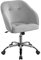Yaheetech Chaise de Bureau Fauteuil Ergonomique Pivotante Dossier Inclinable à 360° en Velours avec Hauteur d'Assise Réglable pour la Maison/Le Bureau Gris Clair