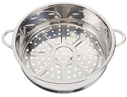 Gadpiparty Pentola Vapore Acciaio 304 Con Doppie Maniglie Pratiche Per Cucina Induzione Griglia Cottura Vapore Multi Pane e Dim Sum Design Compatto e Facile Da Pulire Uso Domestico e Ristoran