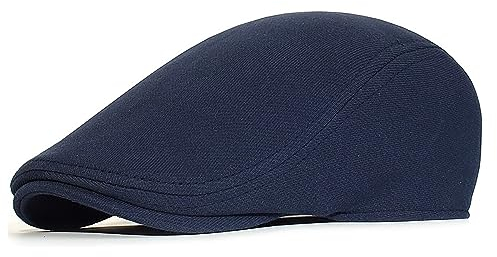 Schiebermütze Herren Schirmmützen Baskenmütze Newsboy Beret Hut,Flatmütze Baumwolle 1920 Stil Einstellbare Cabbie Gatsby Barett Cap