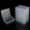 MUXHEL 50 Stück Aufbewahrungsbox Plastik Transparent mit Deckel, L12,5 x B10,2 x H3,3cm Kleine Plastikbox mit Scharnieren, Aufbewahrungsbehälter Kunststoff mit Schnappverschluss für kleine Perlen