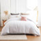 Soifox King Size Duvet Cover Set White - Solid Soft Kingsize Duvet Cover 220 x 230 cm with 2 Pillowcases 50 x 75 cm, Microfiber Non Iron Bedding Duvet Set with Zipper Closure