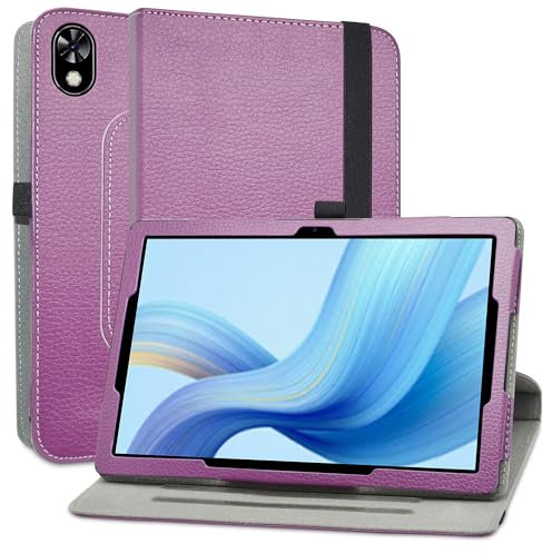 MAMA MOUTH Kompatibel mit DOOGEE U10 hülle,360° Drehbarer Stand Cover Premium Schutzhülle Tasche Etui mit Ständerfunktion Case für DOOGEE U10 / DOOGEE U10 PRO/DOOGEE U9 10.1 Zoll Tablet,Violett