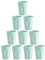 Engelland - 10 x Plastikbecher, Trinkbecher, Mint, Pastellfarben, 400 ml, Eichstrich, bruchfest, stapelbar, Mehrweg, Kunststoff, wiederverwendbar, Party-Becher, Trink-Glas