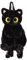 Harilla Plüschtier-Katzen-Rucksack, Büchertasche, weiche Umhängetasche, Umhängetasche, Schultasche, Schultasche für Erwachsene, Mädchen, Kinder, Teenager, Schwarz