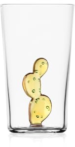 Ichendorf Milano Longdrink, Kaktus Gelb, Kollektion Desert Plants, 45 cl, Borosilikatglas, Handgefertigt