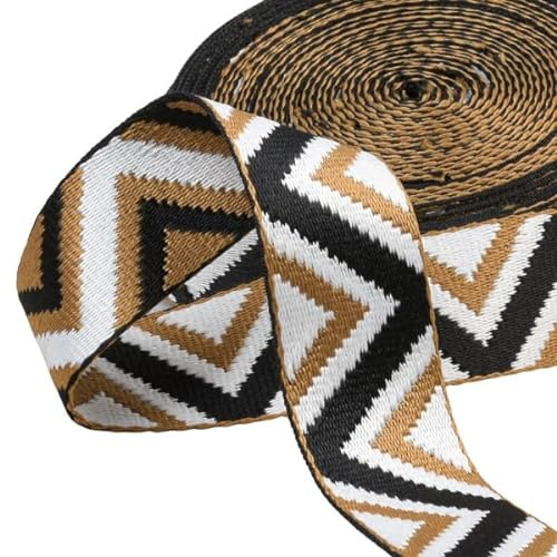 MYMERCERY Ethno Gürtel 38mm beige/schwarz Meterware