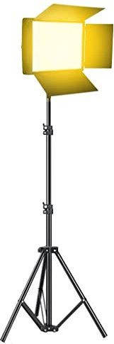 Lumière LED de Studio Photo pour Jeu, éclairage vidéo en Direct, Panneau de Photographie Portable avec Batterie de trépied