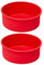 NUDFSY 4 Inch Silicone Cake Tin Mould - 2pcs Round Nonstick & Quick Release for Baking Layer Cakes, Pizza, Pie