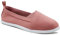 Dr Keller Womens Canvas Slip On Plimsolls Flat Pumps Casual Espadrilles Loafer Trainers (Pink, UK Footwear Size System, Adult, Women, Numeric, Medium, 4)