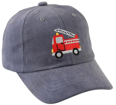 Trucker Cap Kinder Jungen Kappe Junge Basecap Jungs Traktor Caps Kleinkinder Sommer Trucker-Cap Bagger Feuerwehrauto Cap Kids Mädchen Baseballcap Cappy Sommerhut ab 2 3 4 5 6 Jahre