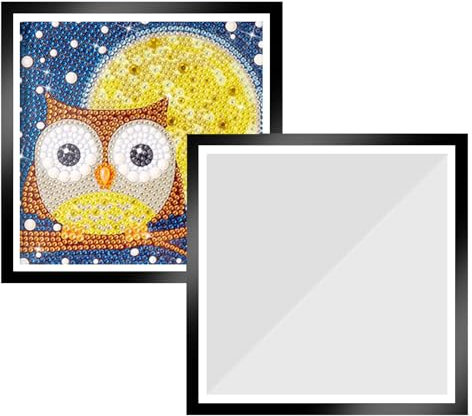 GANILITY 2 Stück Diamond Painting Rahmen, 30 x 30 cm Diamant Painting Bilderrahmen, Schwarz Magnetischer Rahmen, Zubehör für die Diamantmalerei, Für Wand-, Kühlschrank, Tür und Fensterdekoration