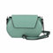 OBC Made in Italy Damen Leder Tasche Kroko Prägung oder Glattleder Umhängetasche Clutch Wildleder Handtasche Ledertasche Schultertasche Mint