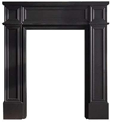 Kaminsims-Umrandung Kaminsims-Einfassung, Moderne elektrische Kamin-Ofen-Einfassung, Holzhaus, dekorative Schrank-Einfassung, schwarz Kaminsims-Dekor(Klein)