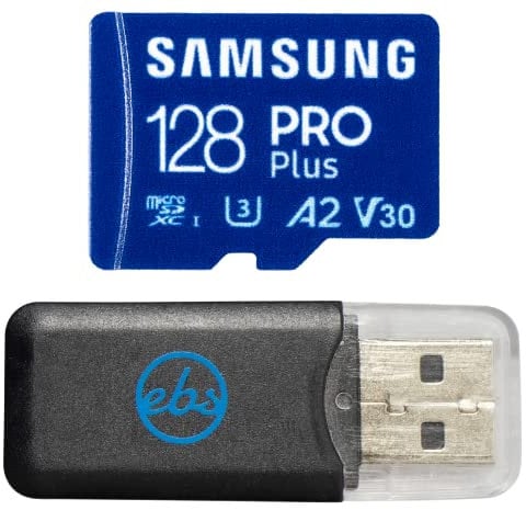 Samsung MicroSDXC 128GB Pro Plus Memory Card for Action Camera Compatible with GoPro Hero 13 Black, Hero (2024) (MB-MD128SA) U3 V30 Bundle with 1 Everything But Stromboli SD & MicroSD Card Reader