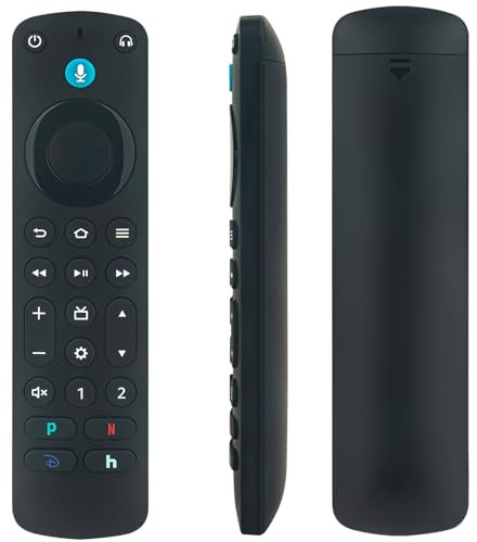 Ersetzte Sprachfernbedienung Passend für Smart TVs Sti-ck 4K/4K Max (2nd Generation/3rd Generation), Smart TVs Sti-ck Li-te, Smart TVs Cu-be (1st/2nd/3rd Generation),(Keine Hintergrundbeleuchtung)