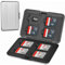 NJCXOLA Estuche de 8 Compartimentos para Tarjetas de Memoria, 8 Tarjetas SD y 8 Micro SD, para SDXC, SDHC, SD, Resistente al Agua, A Prueba de Golpes (Negro)