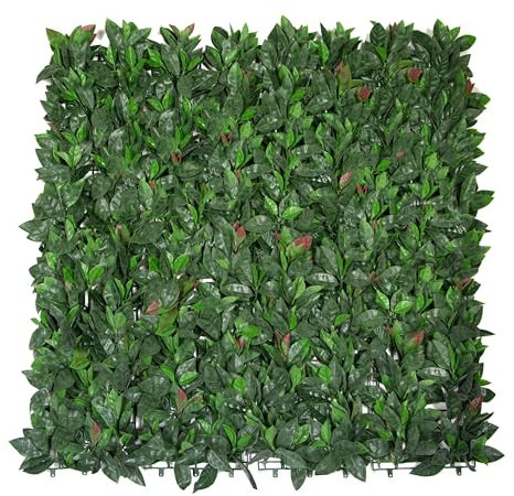World PLANTIL Seto Decorativo, Jardín Vertical/Planta Artificial para decoración de Pared en Interior, Terraza, Jardín o Balcon o Cualquier Espacio | 100 x100 cm (1m2) (SETO PHOTINIA)