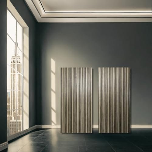 Piastrelle effetto legno marrone pannelli acustici legno punch chiaro opaco 60 x 120 cm