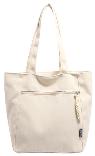 JSTHHTT Bolso De Lona Con Bolsillos Para Mujer, Bolso De La Compra, Bolso Para Mujer, Bolso Tote De Hombro O Bandolera, Para Compras Colegio Trabajar Viajar Bolsos Shopper
