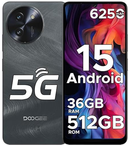 DOOGEE Note 59 Pro+ 5G Android 15 Smartphone 2025, 36GB+512GB/2TB & T8200 Octa-Core (6nm) Mobile Phones, 120Hz 6.75 HD+ Display & 6250mAh, 50MP AI Camera, Face + Finger ID/Widevine L1/NFC/GPS/OTG