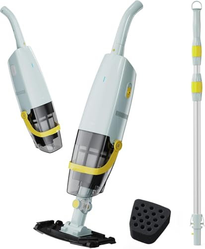 Lydsto S1 Aspirapolvere per Piscina Senza Fili con Asta Telescopica, Aspiratore Piscina a Batteria Lavora 60 Minuti, Aspirazione 18GPM, per Piscine SPA